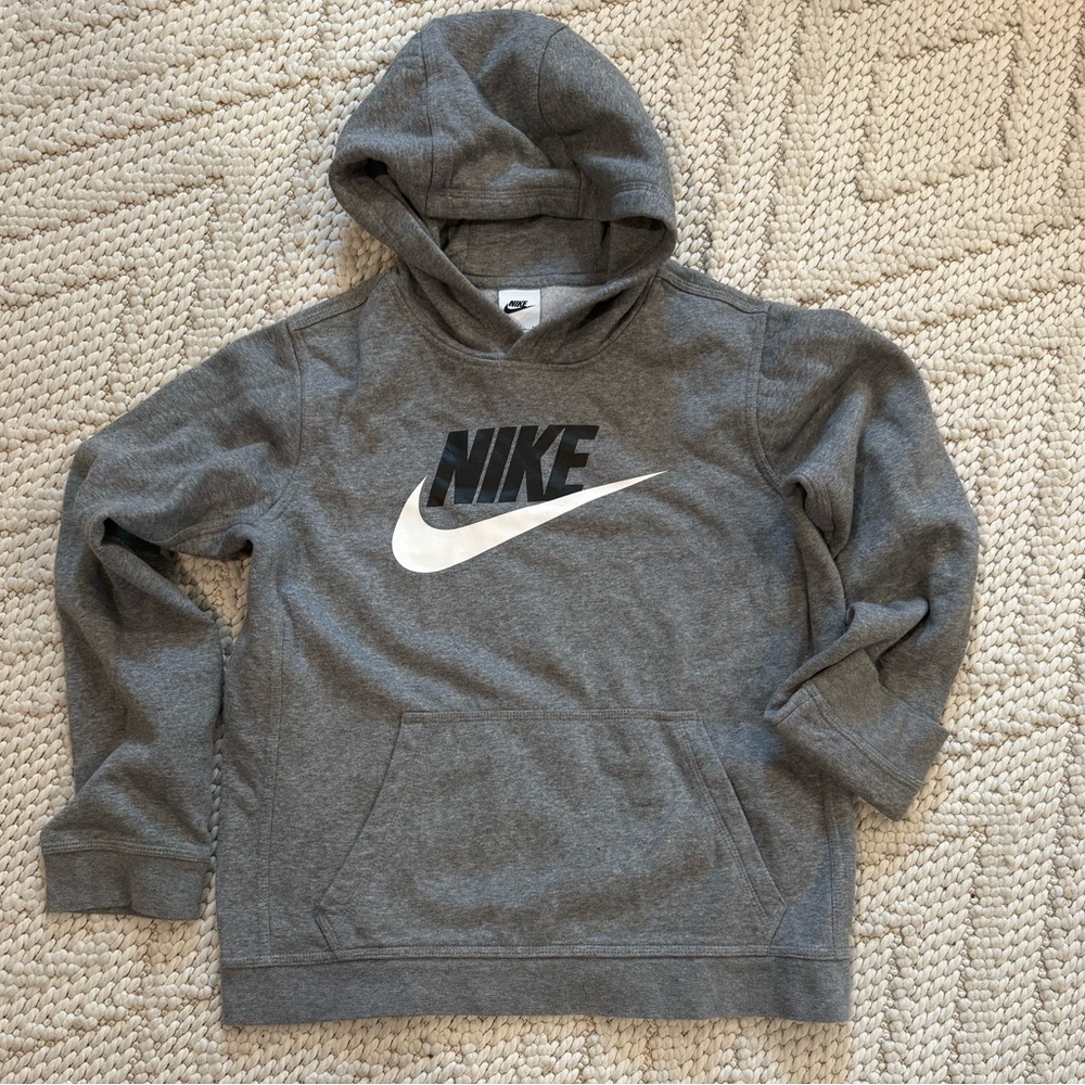 Nike Kids Charcoal Gray Hoodie pullover size XL